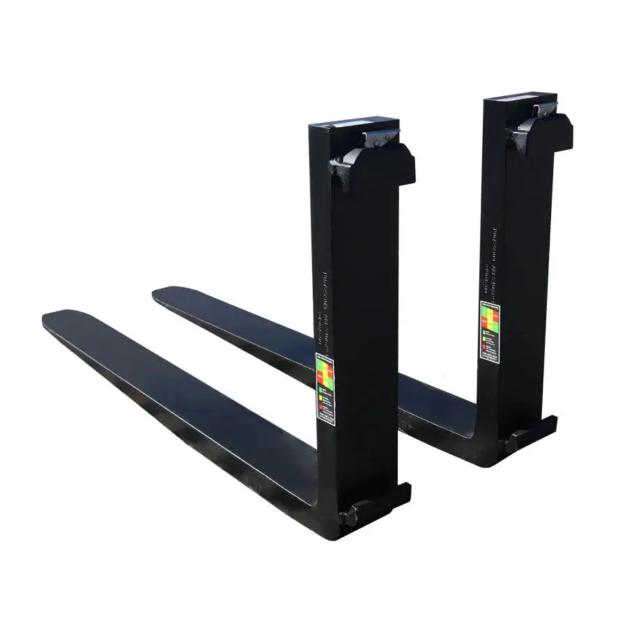 Pair of Black Standard ITA Forklift Forks