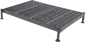 Ballymore Adjustable Height Steel Work Platform, Adjustable from 5" to 8", 24" Wide Base, 36" Length, Serrated Tread