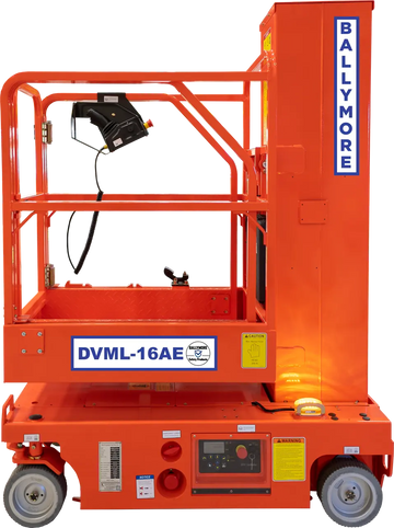 DVML-16AE - Ballymore Fully Electric Drivable Vertical Mast Lift, 15'5" Platform Height, 500 lb. Capacity