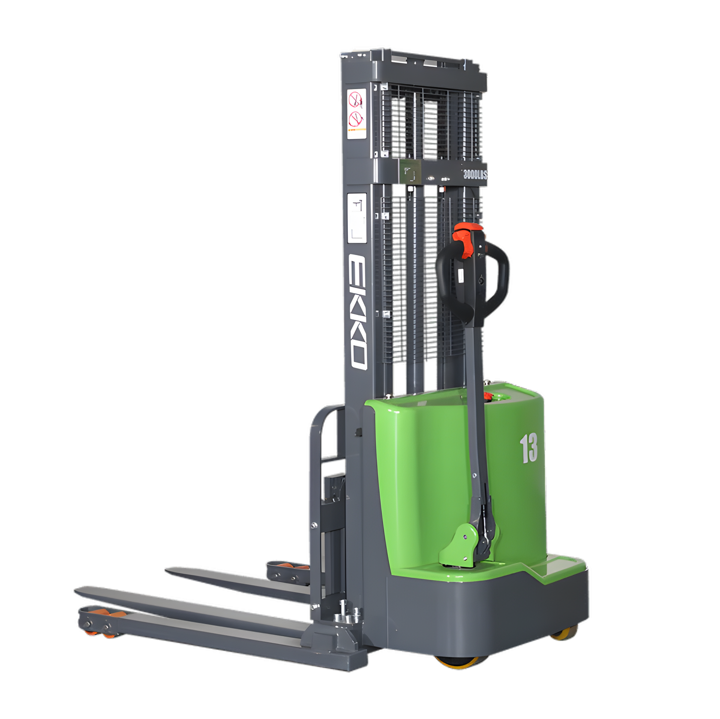 EKKO EB13C-145Li 2800 lb Lithium Straddle Stacker