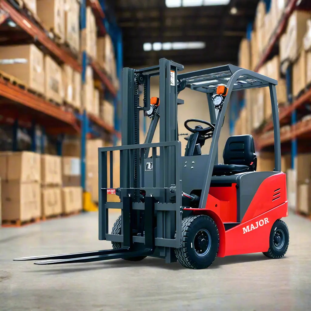 Electric Lithium Forklift in a warehouse
