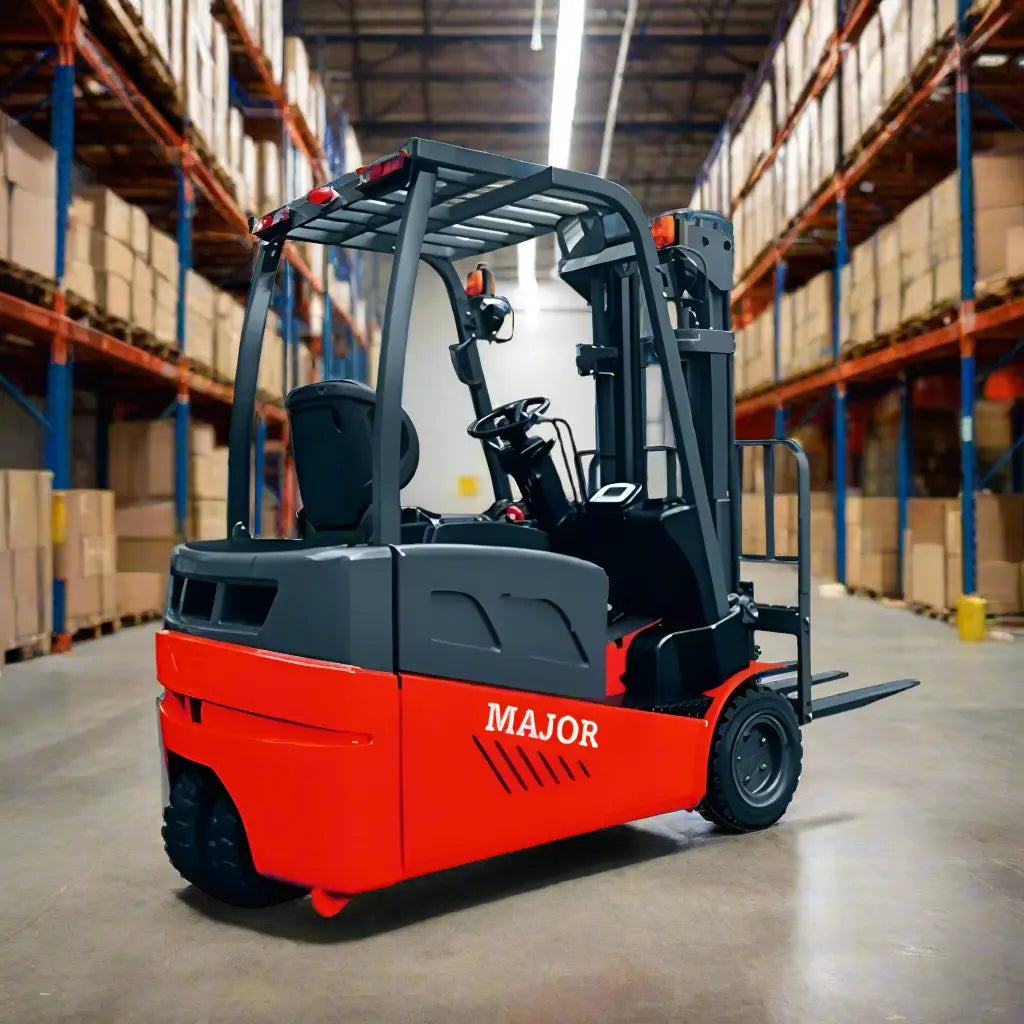Electric Lithium Forklift in a warehouse