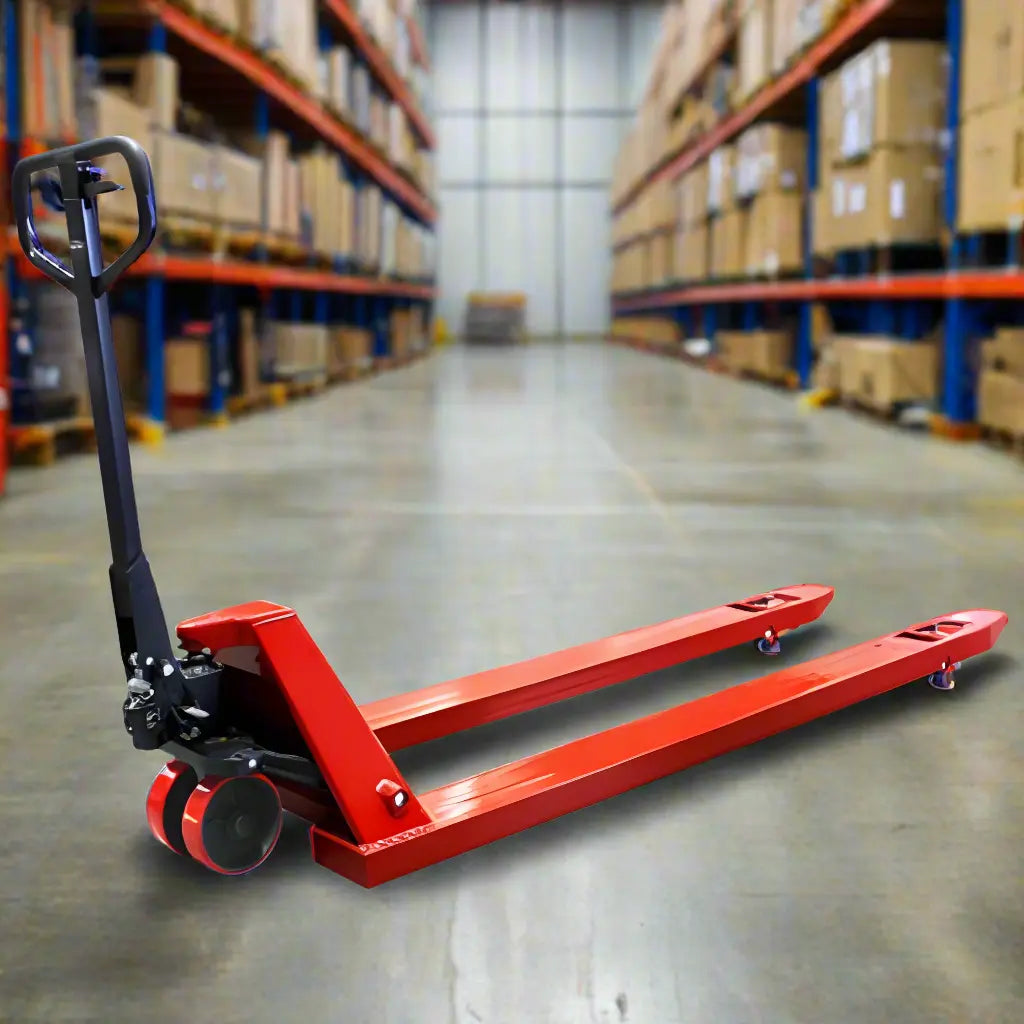 Manual Pallet Jack in a warehouse