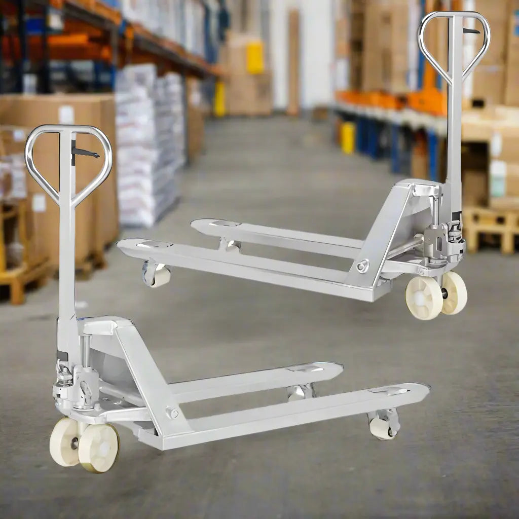 Manual Pallet Jack in a warehouse