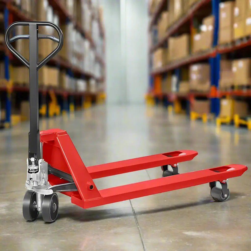 Manual Pallet Jack in a warehouse