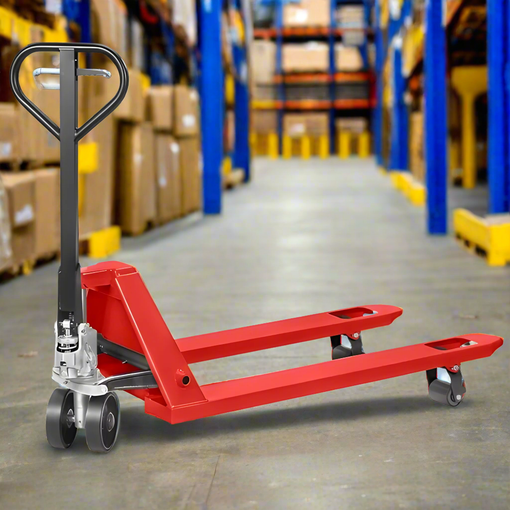 Manual Pallet Jack in a warehouse