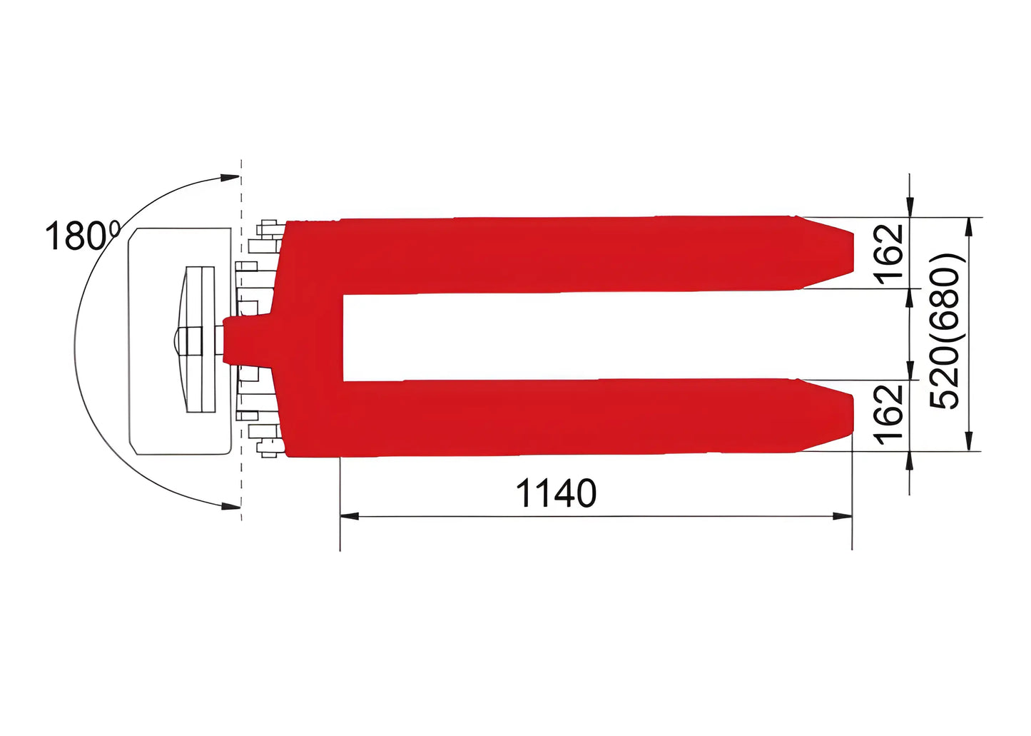 Manual Scissor Lift Pallet Jack dimension