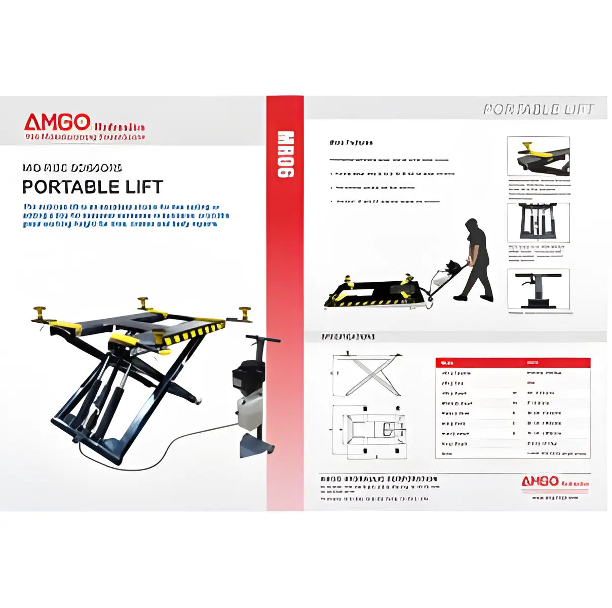 AMGO MR06 6,000 lbs Portable Scissor Lift