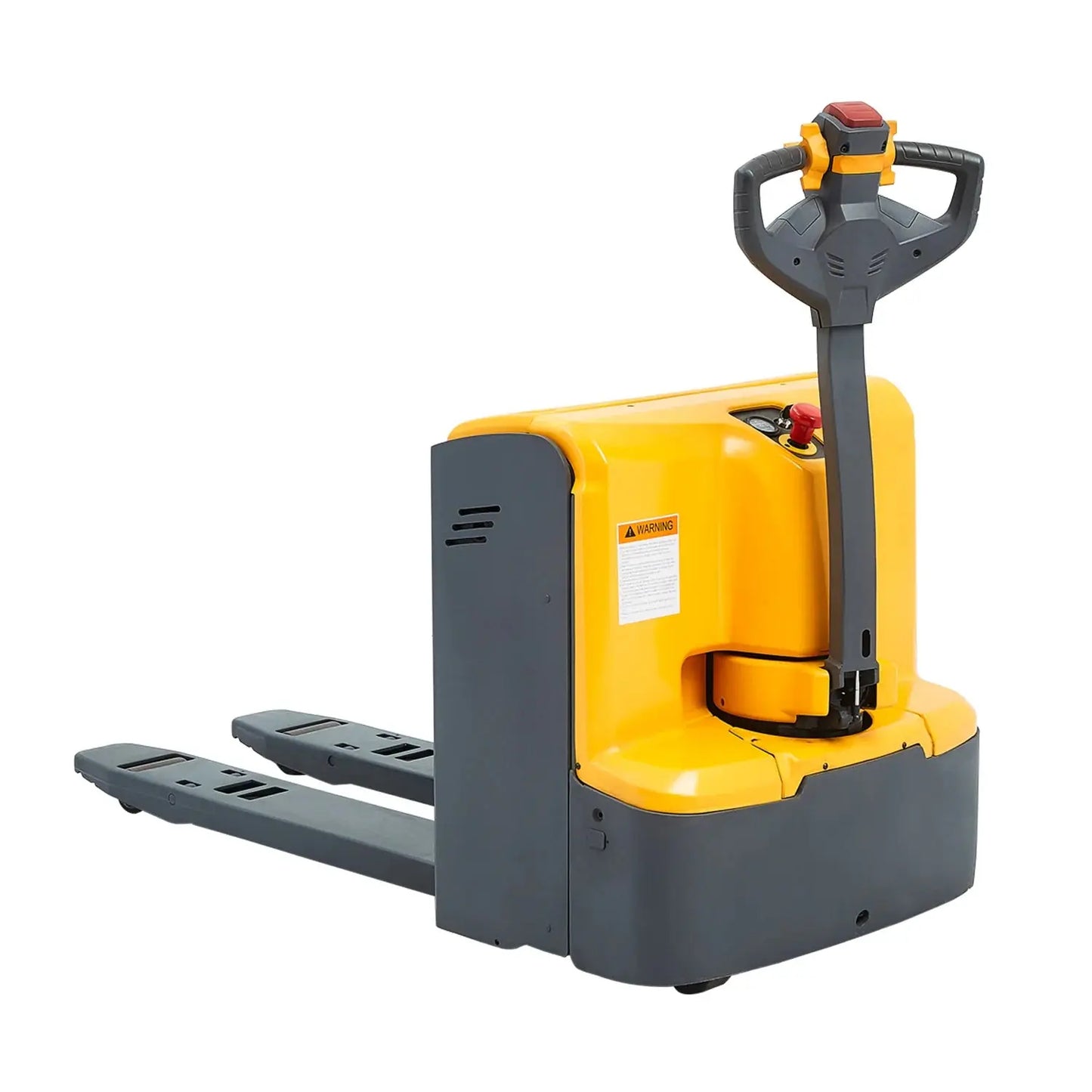 Apollolift A-1023 electric pallet jack in yellow and black for material handling