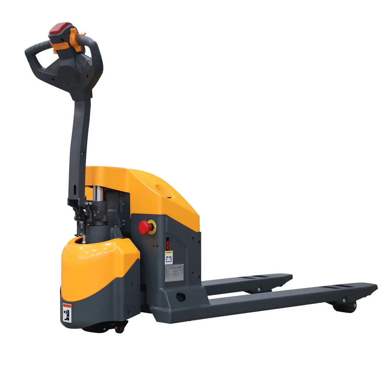 Apollolift A-1029 electric pallet jack in yellow and black for efficient material handling
