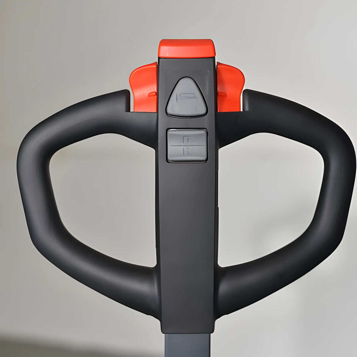 Handle and control buttons of EKKO Electric Pallet Stacker for easy maneuvering and operation