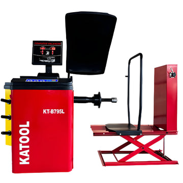 Katool KT-B795L Heavy Duty Truck Wheel Balancer, 10"-30" Rim, 143 lbs Capacity