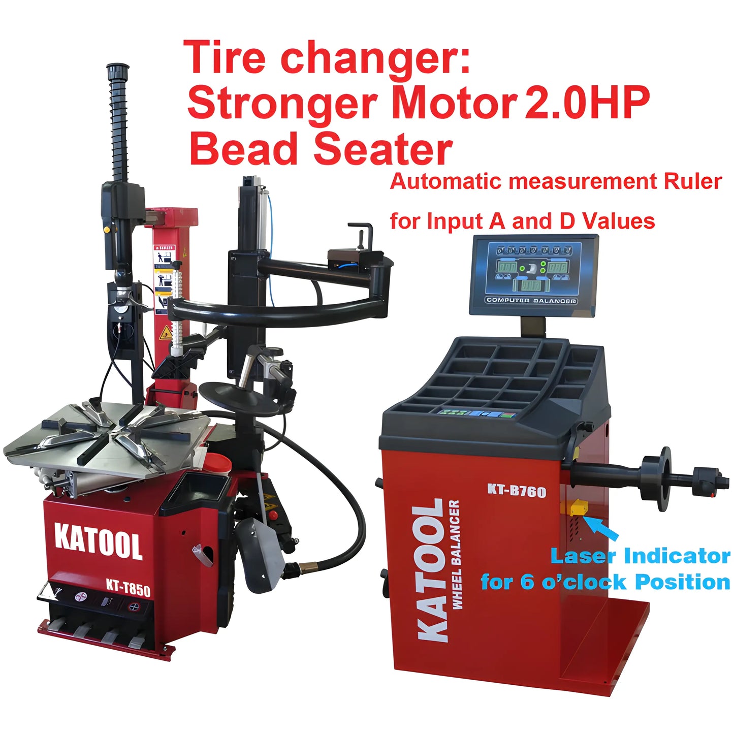 Combo | Tire Changer and Wheel Balancer | Katool T850+B760