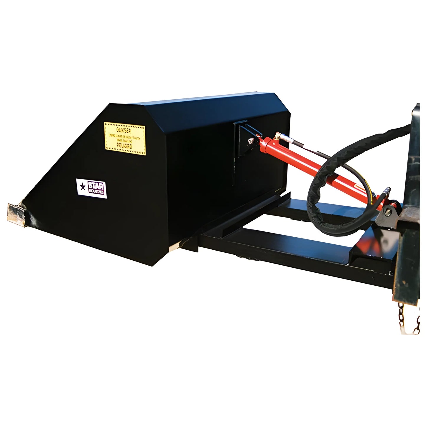 Star Industries 1472SD 1472SDH black hydraulic equipment attachment with red cylinder
