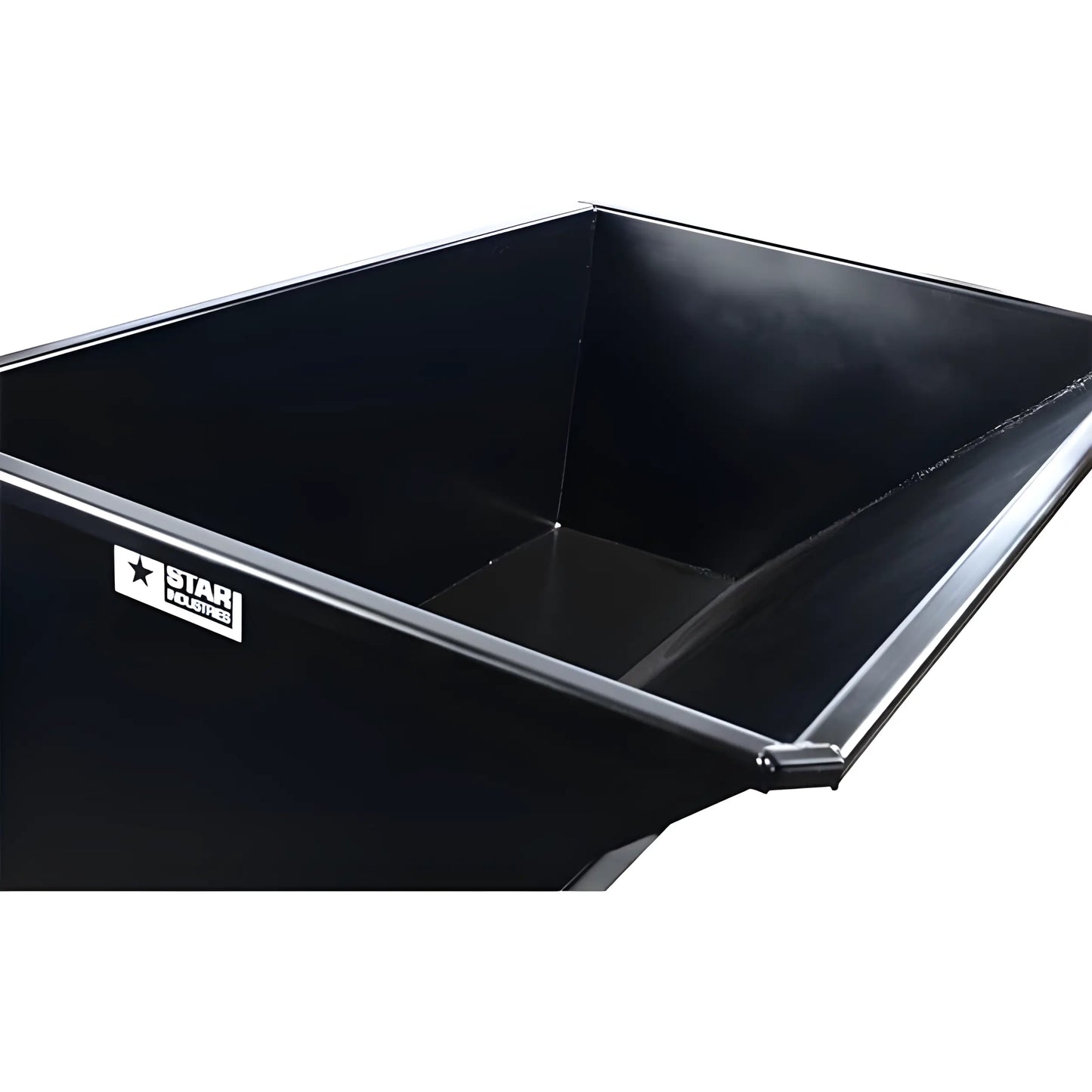 Black steel loader bucket from Star Industries 151 152 153 series for heavy-duty material handling