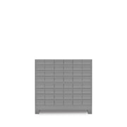 Durham 48 Drawers, 12-1/4" Deep, Steel Construction, For Small Part Storage, Gray
