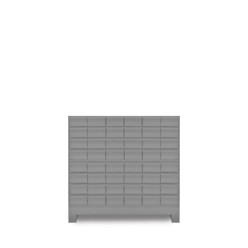 Durham 48 Drawers, 12-1/4" Deep, Steel Construction, For Small Part Storage, Gray