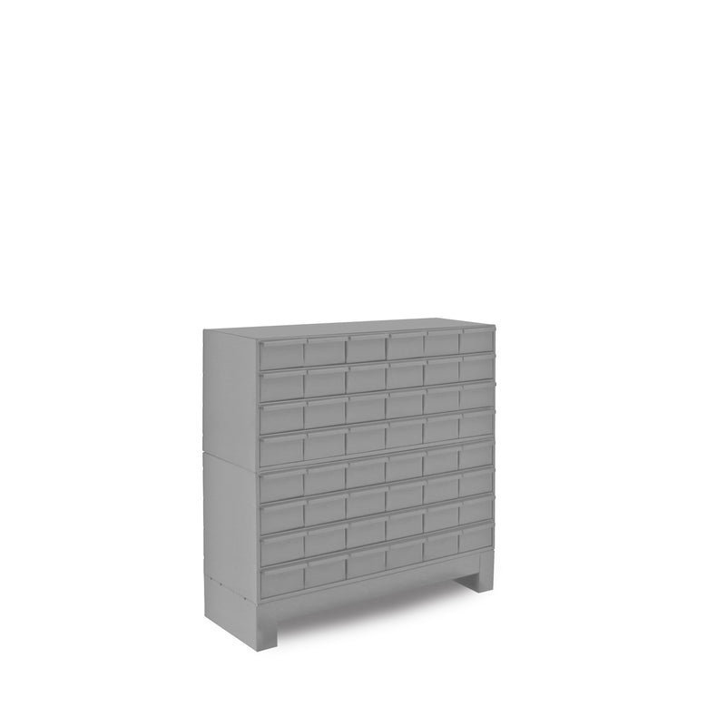 Durham 48 Drawers, 12-1/4" Deep, Steel Construction, For Small Part Storage, Gray