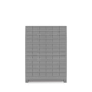 Durham 72 Drawers, 12-1/4" Deep, Steel Construction, For Small Part Storage, Gray