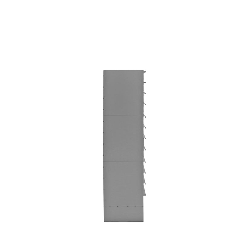 Durham 72 Drawers, 12-1/4" Deep, Steel Construction, For Small Part Storage, Gray