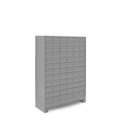 Durham 72 Drawers, 12-1/4" Deep, Steel Construction, For Small Part Storage, Gray