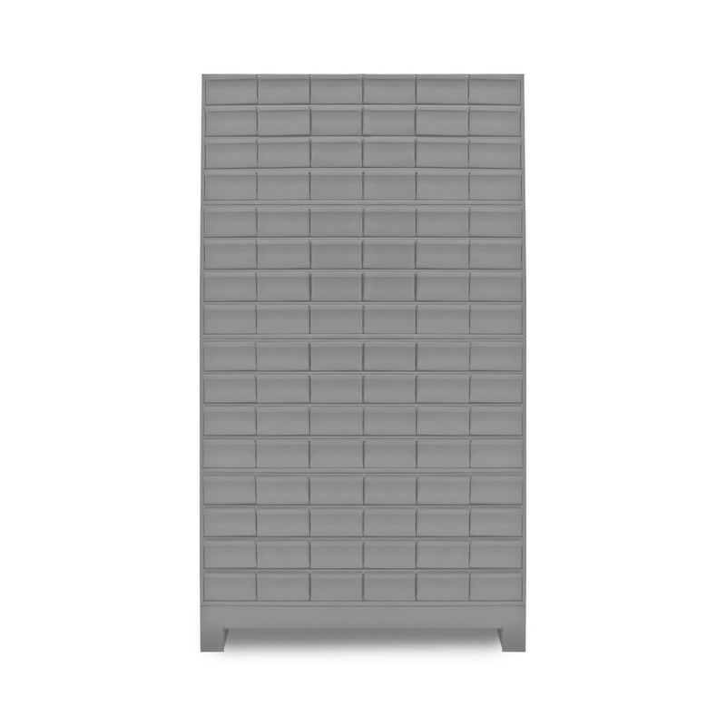 Durham 96 Drawers, 12-1/4" Deep, Steel Construction, For Small Part Storage, Gray