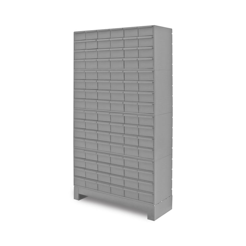 Durham 96 Drawers, 12-1/4" Deep, Steel Construction, For Small Part Storage, Gray