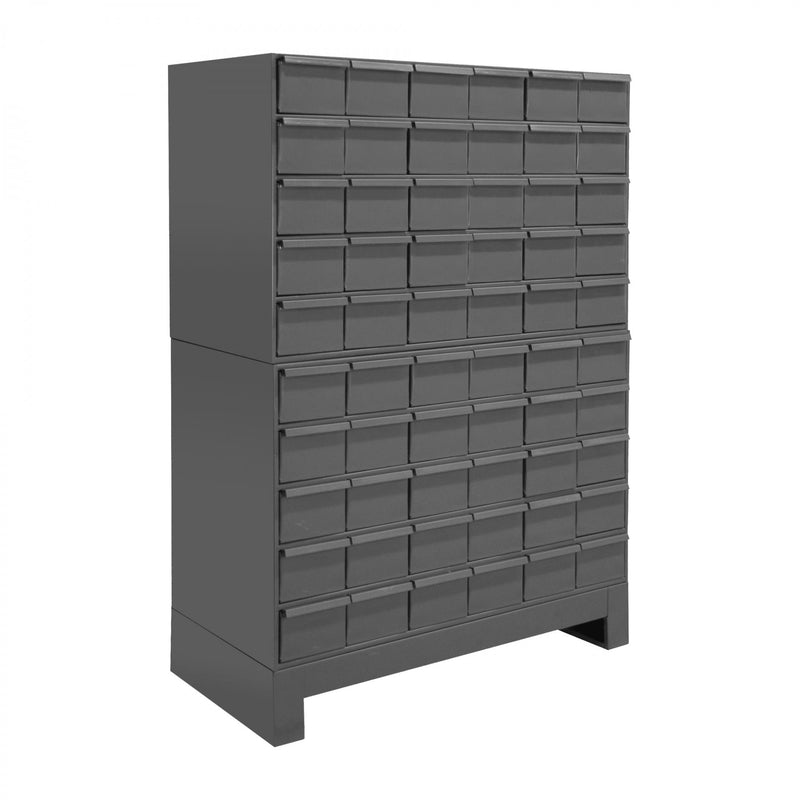 Durham 60 Drawers, 17-3/4" Deep, Steel Construction, For Small Part Storage, Gray