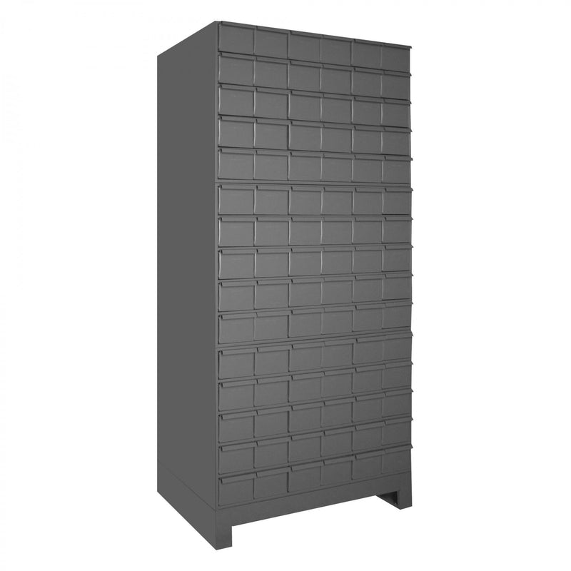 Durham 90 Drawers, 17-3/4" Deep, Steel Construction, For Small Part Storage, Gray