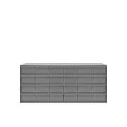 Durham 24 Drawers, 17-1/4" Deep, Steel Construction, For Small Part Storage, Gray