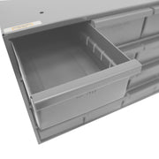 Durham 24 Drawers, 17-1/4" Deep, Steel Construction, For Small Part Storage, Gray