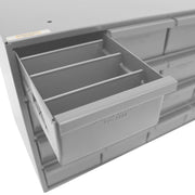 Durham 24 Drawers, 17-1/4" Deep, Steel Construction, For Small Part Storage, Gray