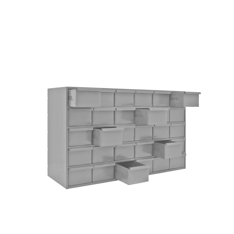Durham 30 Drawers, 11-5/8" Deep, Steel Construction, For Small Part Storage, Gray