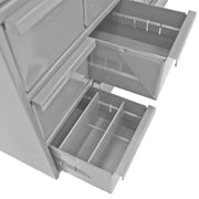 Durham 30 Drawers, 11-5/8" Deep, Steel Construction, For Small Part Storage, Gray