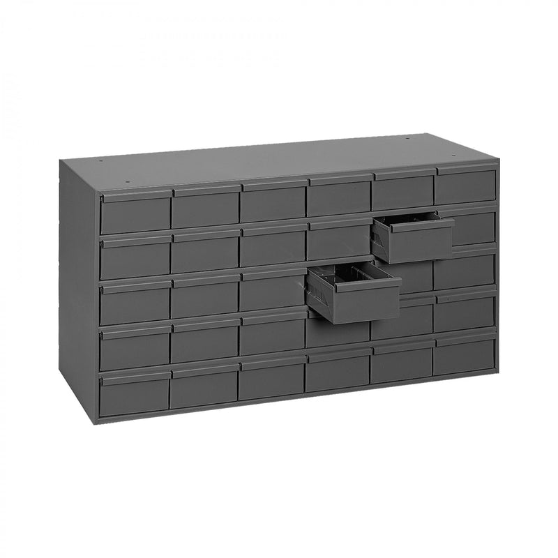 Durham 30 Drawers, 17-1/4" Deep, Steel Construction, For Small Part Storage, Gray