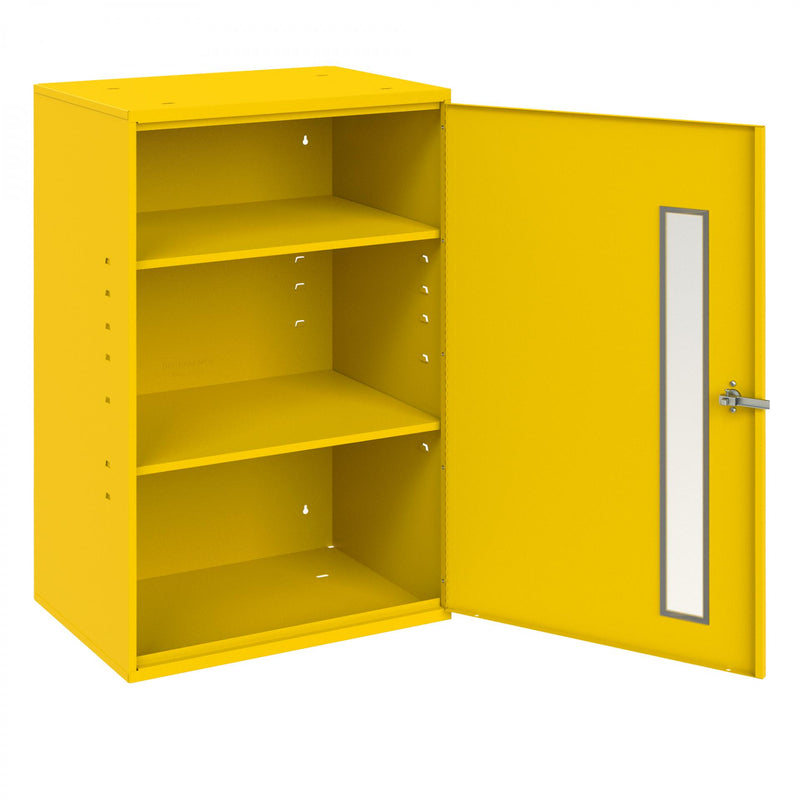 Durham Spill Control/Respirator Cabinet, Steel, 2 Shelves, Full Length Plexiglass Window