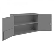 Durham Wall Mounted Aerosol Storage Cabinet, 20 Gauge, 2 Shelves, 2 Doors, 2 Pockets On Doors