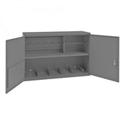Durham Wall Mounted Aerosol Storage Cabinet, 20 Gauge, 2 Shelves, 2 Doors, 2 Pockets On Doors