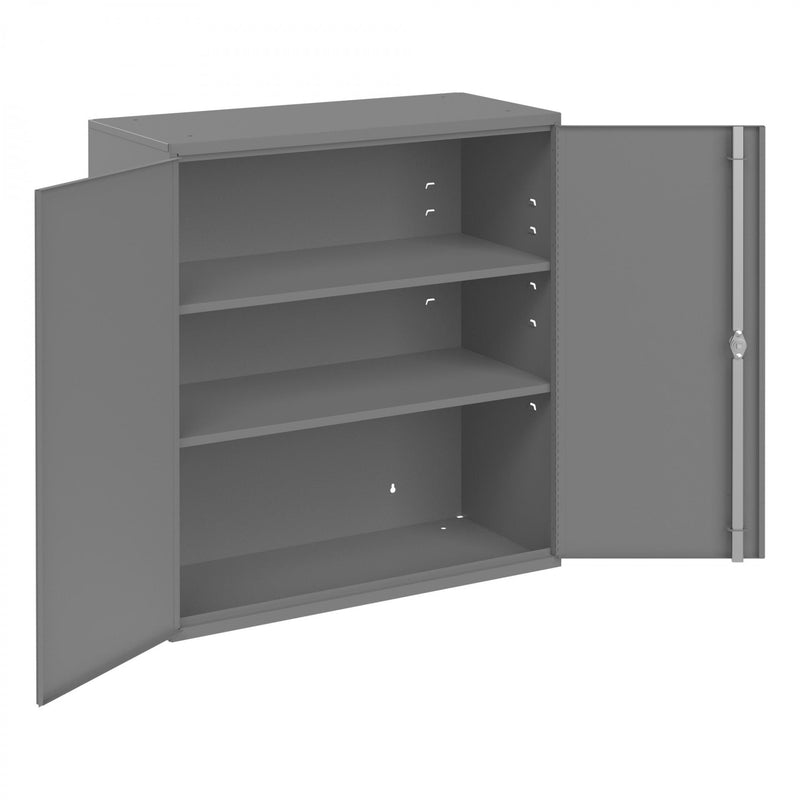 Durham Wall Mounted Storage Cabinet, 20 Gauge, 3 Shelves, 2 Doors, Pad Lockable Hasp