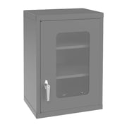 Durham Wall Mountable Storage Cabinet, 2 Shelves, Clearview doors, 18 x 13-11/16 x 27