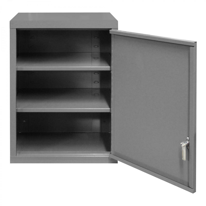 Durham Wall Mounted Storage Cabinet, 18 Gauge, 3 Shelves, 1 Door