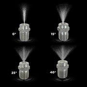 0° 1/4" MEG Spray Pressure Washer Nozzle - 2.5 Orifice BE Power Equipment