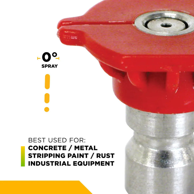 0° Quick Connect Spray Pressure Washer Red Nozzle - 7.5 Orifice BE Power Equipment