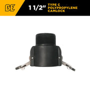 1-1/2" Type B Polypropylene Camlock BE Power Equipment