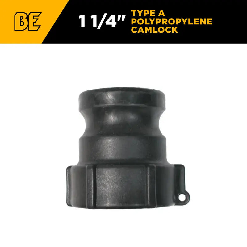 1-1/4" Type A Polypropylene Camlock BE Power Equipment