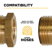 1/2" Brass Adapter Fitting BE Power Equipment