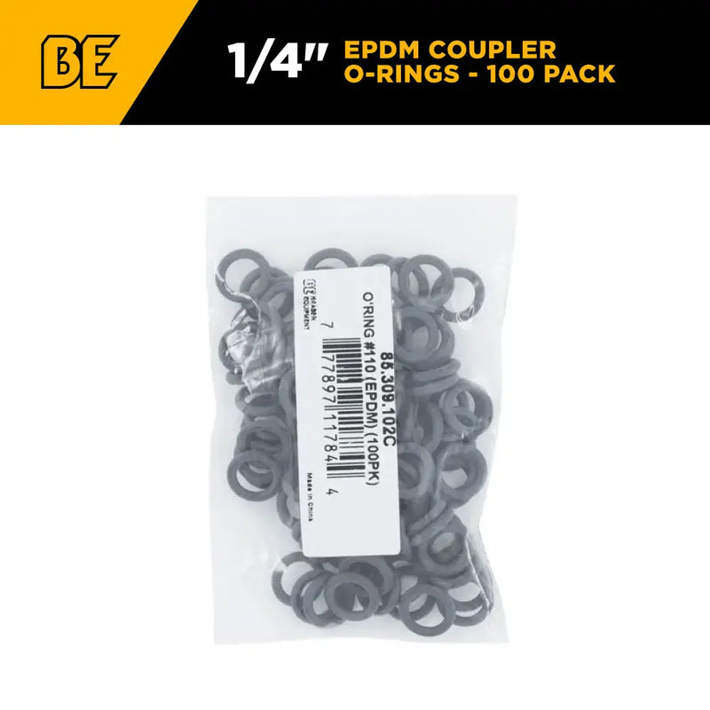 1/4" EPDM Coupler O-Ring #110 - 100 Pack BE Power Equipment