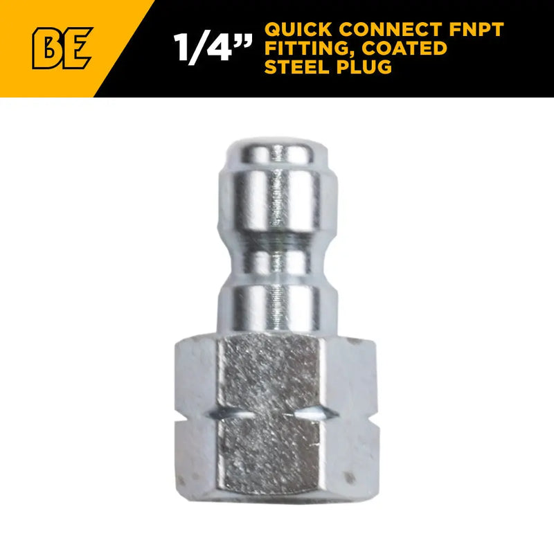 1/4" FNPT Fitting – Coated Steel BE Power Equipment