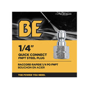 1/4" FNPT Fitting – Coated Steel BE Power Equipment