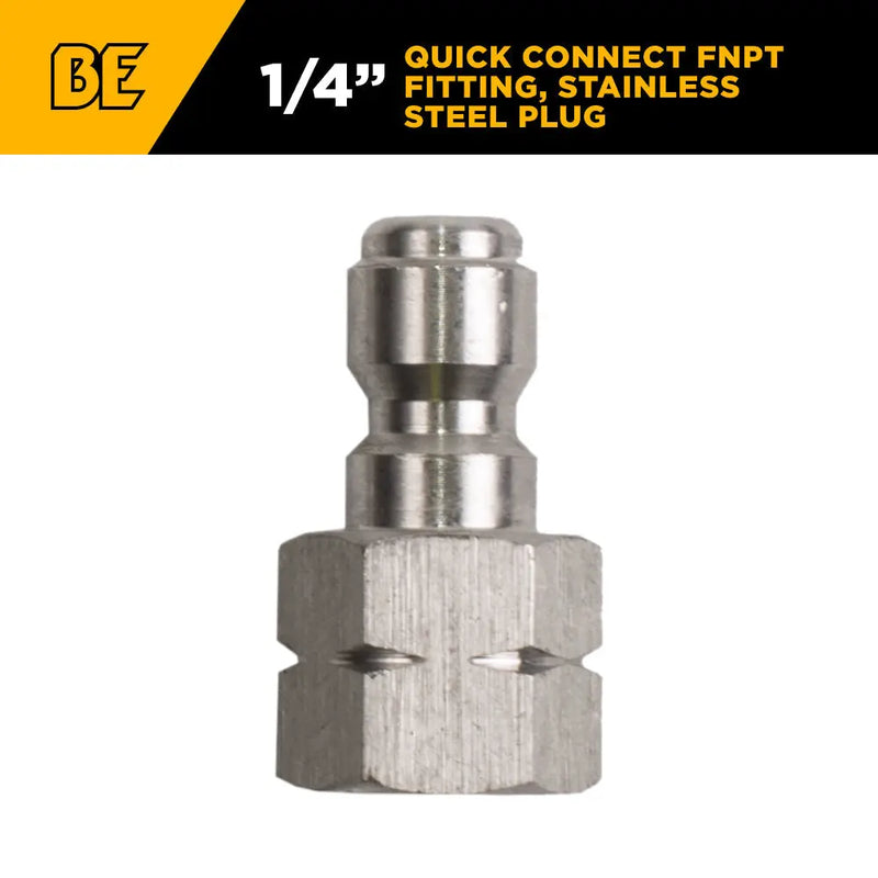 1/4" FNPT Fitting – Stainless Steel BE Power Equipment